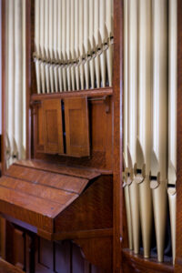 This beautiful pipe organ that Vashon Presbyterian Church acquired in 1984 is still in use today.